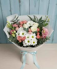 Букет цветов из:  Розы, Лизиантусы и Хризантемы в Гаспре