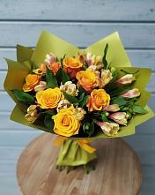 Букет цветов из:  Альстромерии и Розы в Гаспре