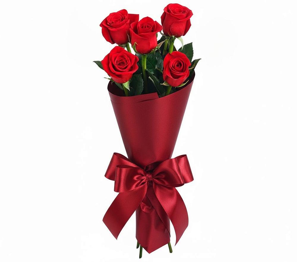 Букет 5 Красных роз Эдлесс Лав в Гаспре