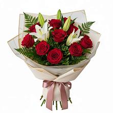 Букет цветов из:  Лилии и Розы в Гаспре