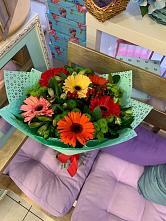 Букет цветов из:  Герберы, Хризантемы и Альстромерии #REPLACE_PRED# Гаспре
