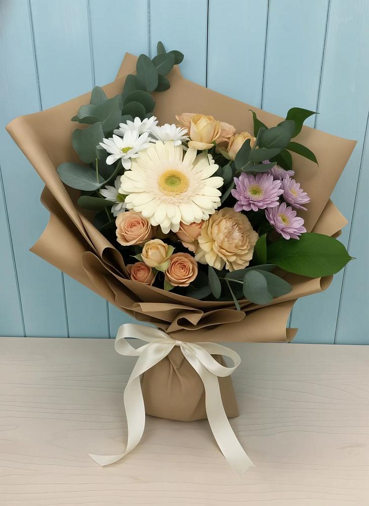 Букет цветов из: Герберы и Хризантемы в Гаспре