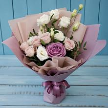 Букет цветов из:  Розы и Лизиантусы #REPLACE_PRED# Гаспре