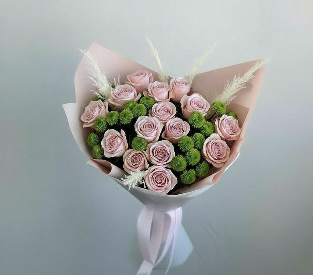 Букет цветов из: Розы и Хризантемы в Гаспре