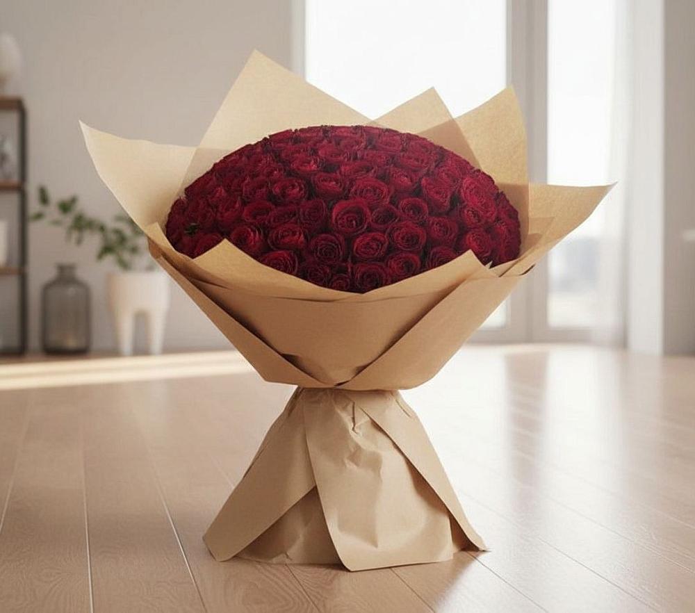 Букет 101 Красная роза в Гаспре