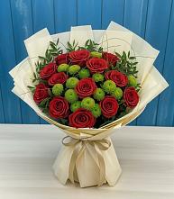 Букет цветов из:  Розы и Хризантемы в Гаспре