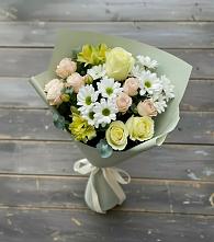 Букет цветов из:  Альстромерии, Розы и Хризантемы в Гаспре