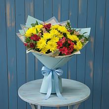 Букет цветов из:  Альстромерии и Хризантемы #REPLACE_PRED# Гаспре