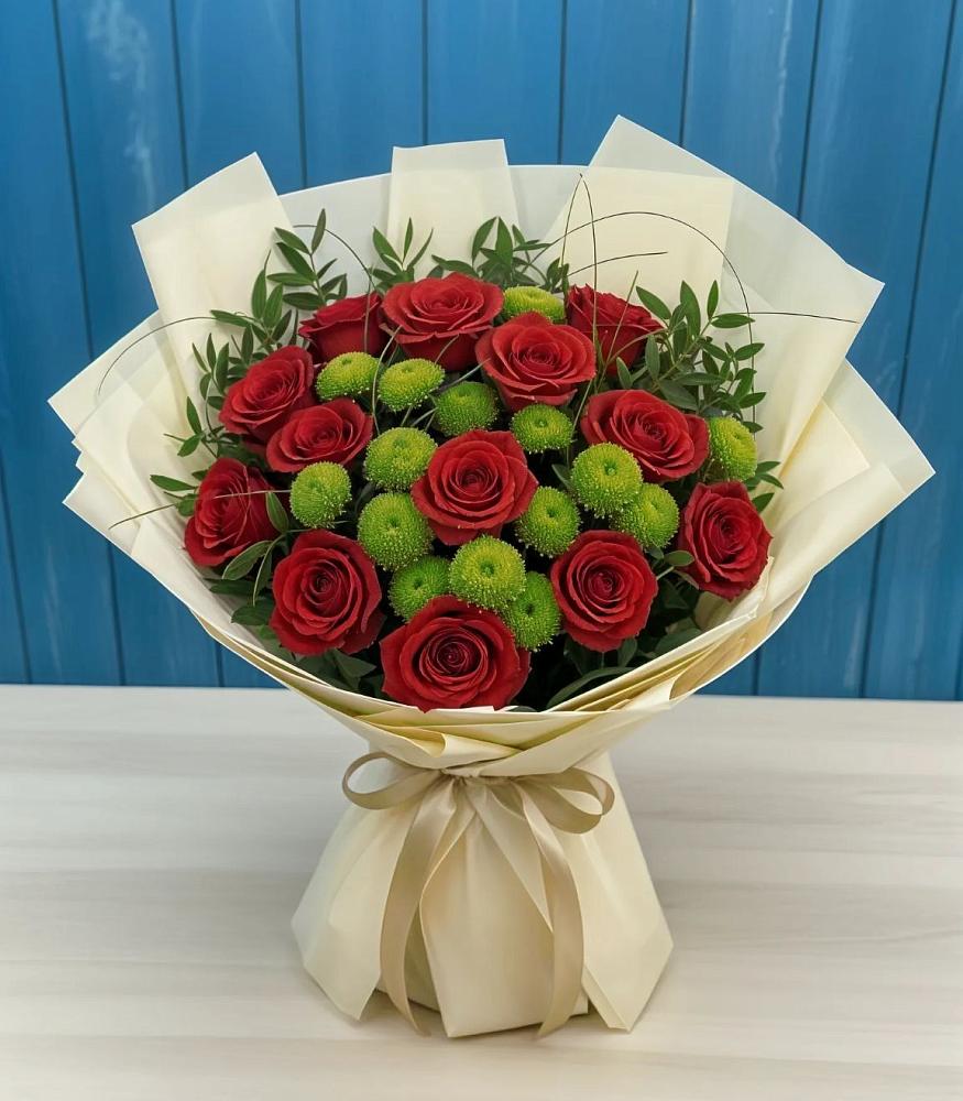 Букет цветов из: Розы и Хризантемы в Гаспре