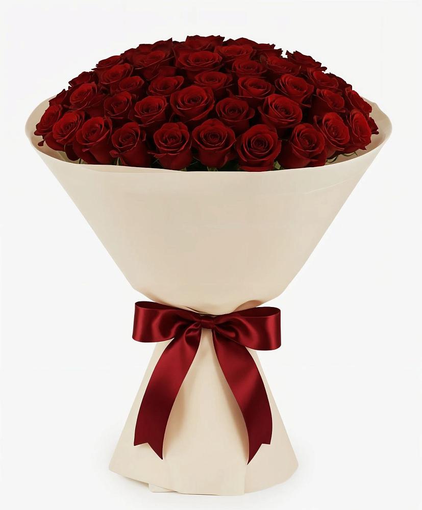 Букет 101 Бордовая роза Блэк Бакарра в Гаспре