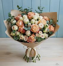 Букет цветов из:  Альстромерии и Розы #REPLACE_PRED# Гаспре