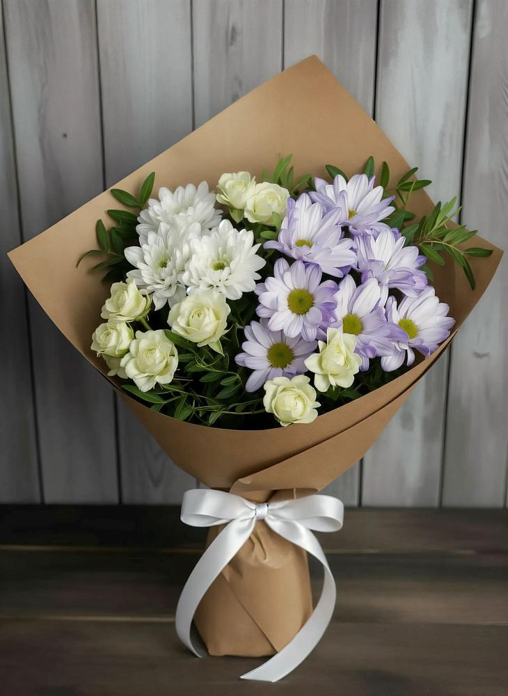 Букет цветов из: Хризантемы и Розы в Гаспре