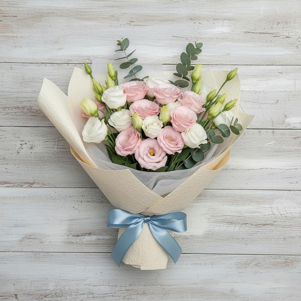 Букет цветов из: Лизиантусы в Гаспре